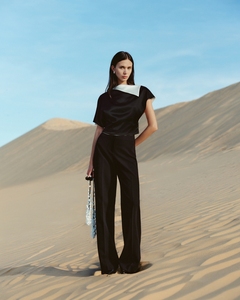 New Arrival ODM Blouse Women Tops Modern NAYAN SILK-SATIN TOP Short Sleeve MISSION SATIN Women's Clothing for Spring/Summer - Product Image 4