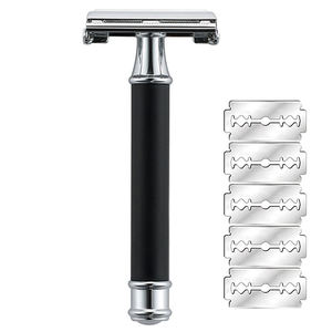 Maquinilla de Afeitar de Seguridad Profesional de Alta Calidad Personalizable con Doble Hoja de Acero Inoxidable y Mango Largo para Hombre, Marca Personalizada, Segura y Cómoda - Product Image 4