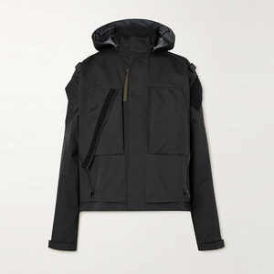 Ensemble court coupe-vent pour homme avec logo brodé personnalisé, short en nylon respirant avec col à capuche, vêtements d'hiver - Product Image 6