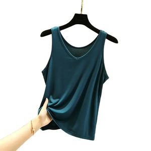Camisetas sin mangas Vintage informales de verano para mujer, camisetas holgadas lisas sencillas con cuello en V y cuello Halter, moda callejera - Product Image 1