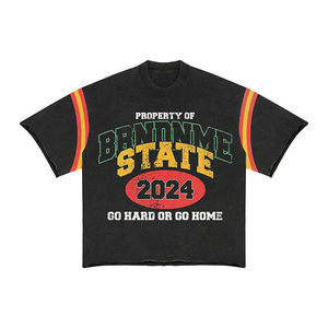 Ensemble T-shirt et pantalon évasé en coton 100% délavé à l'acide, style streetwear vintage, pour l'été, personnalisé par un fabricant de vêtements - Product Image 5