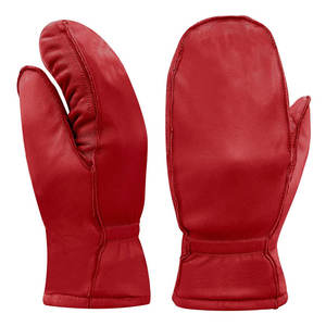 Achat en gros de mitaines en cuir chaudes avec fonction tactile et doublure coupe-vent pour hommes, femmes et enfants, mitaines pour l'hiver - Product Image 1