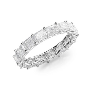 Anillo de Eternidad con Diamantes Cultivados en Laboratorio Lunentia East West Radiant U Prong, Certificado por IGI - Product Image 4