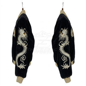 Chaqueta Sukajan de Moda Urbana Bordada de Alta Calidad con Tela de Satén Suave, Cómoda para un Atuendo Informal - Product Image 3