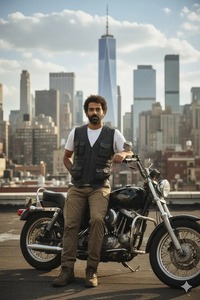 Gilet de motard en cuir d'agneau marron fait main, gilet décontracté pour moto - Product Image 2