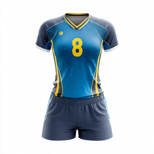 Women V-Neck Volleyball Uniform High Quality <b>Short</b> Sleeve Volleyball Jersey <b>Shorts</b> Set 100% Polyester Volley Ball Uniforms - Product Image 2