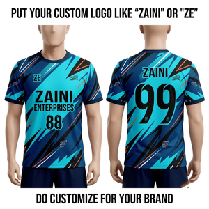 220g Premium 100% Polyester Interlock Football Jersey Royal Blue Navy <b>Raglan</b> Panels Custom Digital Print Logo Short Sleeve - Product Image 1