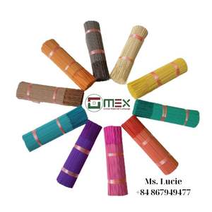 Bâtons d'encens parfumés à la rose du bois de santal de meilleure qualité, colorés, bruts, non parfumés, GMEX, charbon de bois du Vietnam, roseau religieux - Product Image 1