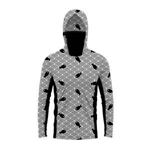 Camisetas de Pesca con Capucha Unisex con Estampado de Peces, Impermeables, Transpirables, Anti-UV UPF 50, Poliéster, Manga Larga, para Adultos - Product Image 1