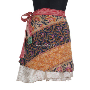 Minifalda 2026 con Luces LED, Minifalda Mágica Cruzada, Estilo Gitano Hippie Bohemio Indio Retro Paisley, Minifalda Corta Cruzada Informal de Seda - Product Image 6