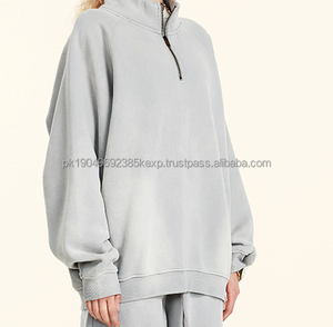 Conjunto de forro polar para hombre de otoño 2025, pantalones de chándal de media cremallera con cuello levantado y sudaderas holgadas de manga raglán - Product Image 5