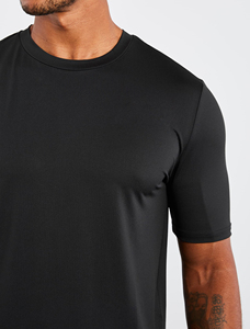 <b>Men</b> Custom Wholesale Gym Shirt Quick Dry Compression Sports Top Slim Fit Spandex <b>Stretch</b> Workout Tops Plain Blank Knitted Solid - Product Image 4