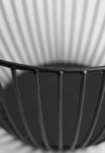 Panier de rangement vertical en fil métallique noir profond pour fruits et légumes, avec côtes ouvertes, pour table de cuisine - Product Image 2