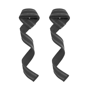 Custom Logo Padded Cotton Power Deadlift Gym Lifting Straps Weightlifting with Wrist <b>Band</b> Support - Product Image 1