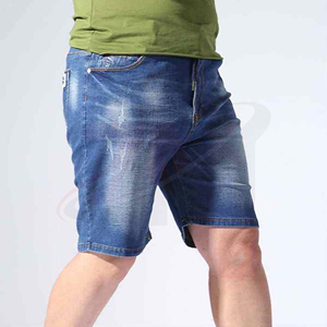 Manufacturer Men Premium Denim Shorts With Crystal Stone Decoration Private Label Clothing Production - Product Image 5