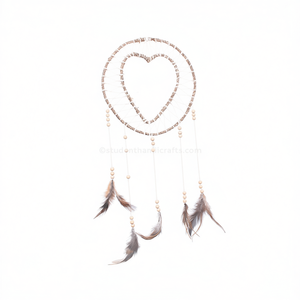สีขาวสำหรับเครื่องดักฝันรูปหัวใจแห่งความรัก - Product Image 2