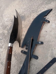 Couteau de chasse artisanal en acier au carbone de qualité industrielle avec manche en bois et étui en cuir pour le camping en plein air - Product Image 6