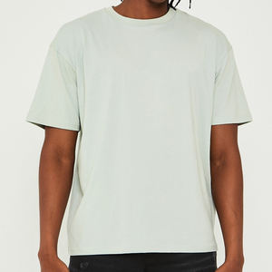 T-shirt streetwear surdimensionné en tricot pour homme, imprimé sur mesure, en polyester, à manches courtes, épaules tombantes, décontracté, respirant, écologique - Product Image 6