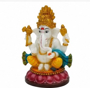 Figurine artisanale traditionnelle en résine de Ganesha Bouddha, cadeau religieux pour mariage, décoration de table ou de bureau - Product Image 2