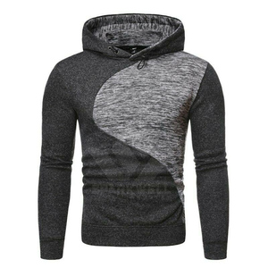 Sweat-shirt à capuche zippé pour homme, coupe ajustée, color block, décontracté, en polyester tricoté, coupe-vent, pour l'automne - Product Image 5
