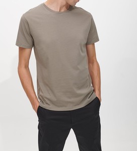T-shirt personnalisé avec logo, manches courtes, coton et polyester, couleur unie, grande taille pour homme, tendance mode quotidienne - Product Image 1