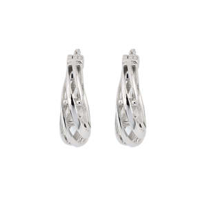 BOHEMIAN 925 STERLING SILVER PLATED HOOP <b>EARRINGS</b> FOR WOMEN ELEGANT ANNIVERSARY JEWELRY GIFTS LIGHTWEIGHT CLASSIC DAILY WEAR - Product Image 3
