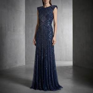 Vestido de Noche Largo con Lentejuelas Hecho a Mano, Vestido de Gala sin Mangas de Lujo, Proveedor Mayorista - Product Image 3