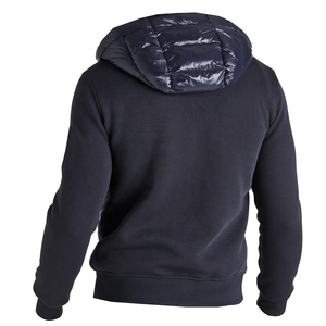 <b>Men's</b> Black Hooded Puffer <b>Jacket</b> With Zipper Closure Windproof <b>Down</b> <b>Filled</b> Casual Winter Coat Slim Fit Regular Length - Product Image 3