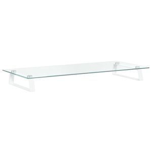 Soporte de Escritorio para Monitor de Vidrio Templado y Metal Blanco de 31.5"x13.8"x3.1" - Product Image 2