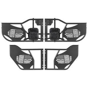 Cubierta de lona con patrón de bandera para Jeep Wrangler JL 2018-2026 y Gladiator JT 2020-2026, puertas tubulares Jeep de 4 puertas, ajuste trasero y delantero para carretera - Product Image 1