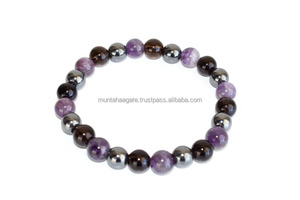 Pulseras de Cristal de Capricornio de Grado Premium al por Mayor de 8 mm, Cristales de Chakra Sacro, Solarplexo, Corazón, Garganta y Tercer Ojo, Diseño Feng Shui - Product Image 4