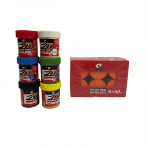 Peinture au doigt orange-rouge, jouets créatifs à coller, 50ML PINTURA DEDOS - Product Image 1