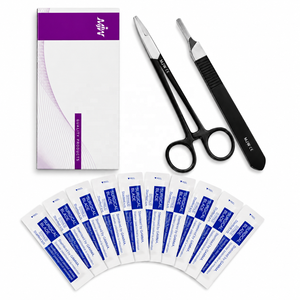 Manche de scalpel n° 3 poignées de scalpel chirurgical en acier inoxydable noir avec porte-lame et 10 lames - Product Image 4