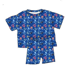 Conjunto de chándal para niños pequeños: Camiseta vintage oversize y pantalones cortos cargo de algodón, 2 piezas, estilo urbano, alta calidad - Product Image 4