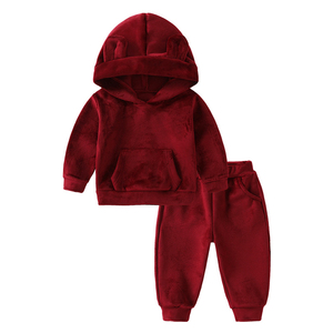 Conjunto Deportivo de 2 Piezas para Niños, 100% Algodón, Sudadera con Capucha y Pantalones Deportivos con Cintura Elástica para Invierno - Product Image 4