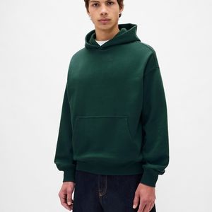 Sweat à capuche pour homme en tissu French Terry, doux, respirant, décontracté, avec impression de marque personnalisée, broderie, mode durable - Product Image 2