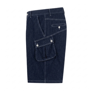 Pantalones Cortos de Mezclilla Casuales de Verano para Hombre y Mujer, al por Mayor, Estilo Vintage Lavado, Cintura Media, Borde Deshilachado, Hip Hop, Bolsillos Utilitarios - Product Image 3