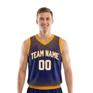 Conjunto de Uniforme de Baloncesto Personalizado para Hombre, Camiseta sin Mangas con Nombre y Número, Ribete en Contraste, Pantalones Cortos a Juego, Secado Rápido, 100% Poliéster - Product Image 3