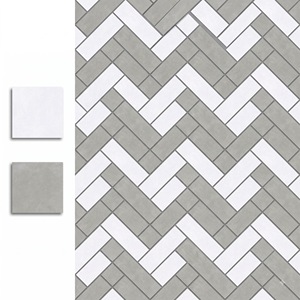 Carreaux de sol extérieurs 400x400mm 12mm aspect ciment vitrifié mat, robustes, pour allées de jardin, finition perforée antidérapante - Product Image 3