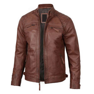 High Quality Soft <b>Leather</b> Casual Winter <b>Jacket</b> Wholesale Price Fashion <b>Men's</b> Genuine <b>Leather</b> <b>Jacket</b> For Online Sale - Product Image 1