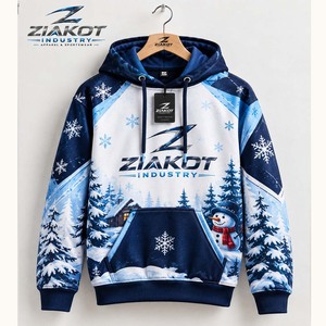 Wholesale Direct Ziakot Industry Custom Stitched White <b>Red</b>-Royal Fade Fashion Sports Pullover Sweatshirt <b>Hoodie</b> - Product Image 3