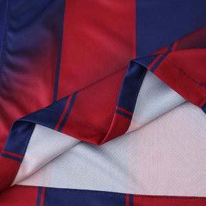 Maillot de football bleu et rouge pour homme, en polyester respirant, coupe classique, vêtements de sport pour adulte - Product Image 4