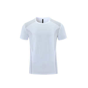 Camiseta Deportiva para Hombre, con Paneles de Malla Transpirable en los Hombros, Cuello Redondo, Manga Corta, para Entrenamiento Atlético, Gimnasio, Ejercicio - Product Image 1