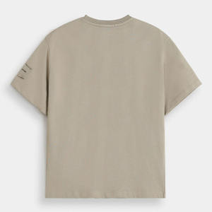 Camiseta de algodón suave unisex de dos tonos, manga corta, cuello redondo, informal, para verano, 100% algodón, para uso diario. - Product Image 6