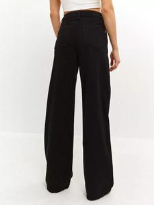 Custom OEM Flare <b>Trousers</b> for <b>Men</b> Outdoor Streetwear Cotton Black Blank <b>Men</b> <b>Flared</b> Pants - Product Image 3
