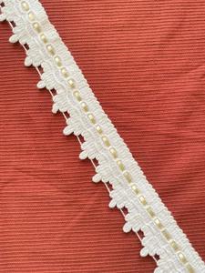 Encaje africano de poliéster de dos colores GPO con borde de flecos y cinta de encaje de ganchillo, ofertas al por mayor. - Product Image 2