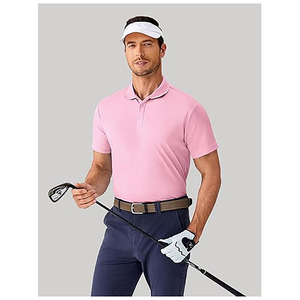 Camiseta Clásica Rosa Sólida para Hombre, de Algodón Suave y Transpirable, Manga Corta, Estilo Casual, Atuendo Elegante para Verano - Product Image 3