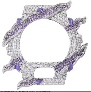 Meilleures ventes Lunette de montre en Moissanite VVS1 colorée, Bijoux Hip Hop en laiton sertis de Moissanite, passe le test du diamant - Product Image 4