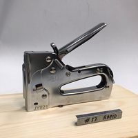 Pistolet à clous de charpente robuste 3-en-1 GS JY821, calibre 18, pour clous de finition 6(1/4")-14mm(9/16"), qualité industrielle/bricolage, manuel, garantie 1 an, chromé argenté