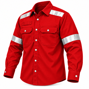 Wholesale Men <b>Flame</b> Resistant <b>Shirt</b> Oil Tanker Marine Safety Work <b>Shirt</b> Reflective Tape Custom Men's Heavy Duty Offshore Uniform - Product Image 5